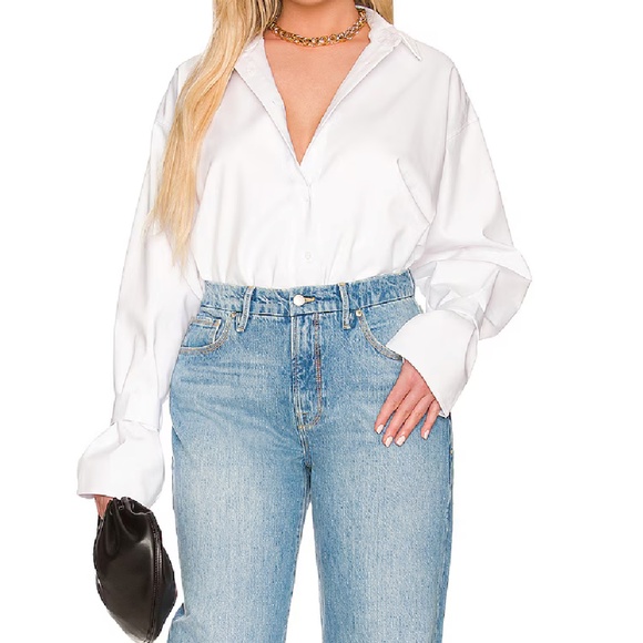 Good American TABBED POPLIN SHIRT - Picture 2 of 11